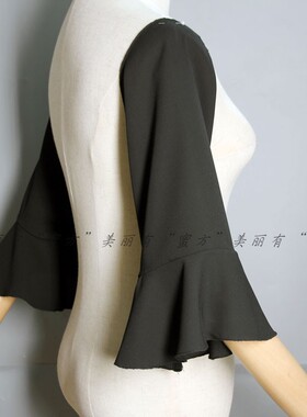 女夏白色雪纺假袖子黑色防晒中袖