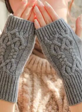 1pair Women Hand Warmer Winter Gloves Fashion Knitting Faux