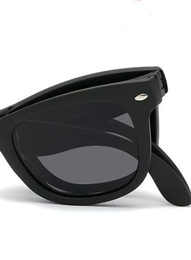 New Vintage Folding Sunglasses Men Brand Designer Eyewear Wo