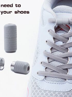 Metal Capsule Buckle Shoelaces without ties Sneaker Flats El