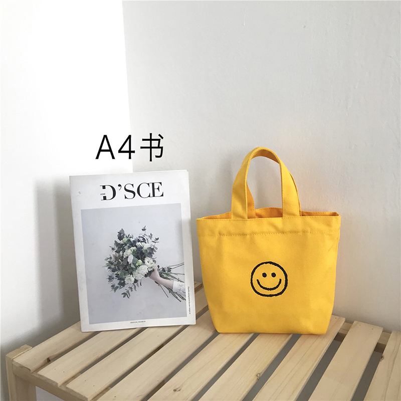 1 Pc Korean Style Smile Face Mini Shopping Bag for Women Fas - 图3