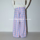 MoodBerry American Retro Contrast Color Plaid Straight Pants Women's Spring Lazy Style ແອວສູງ Casual Loose Pants