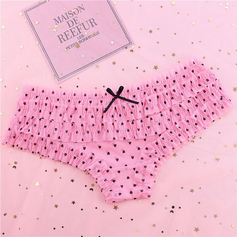 奶酥千层~女生日系甜美蕾丝网纱女士低腰纯欲性感新款内裤女纯棉,淘宝优惠券,粉丝福利购,淘宝优惠卷