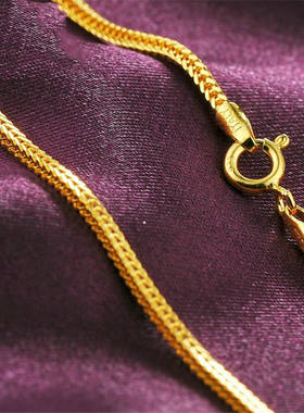 纯银镀黄金短款厘米毛衣链