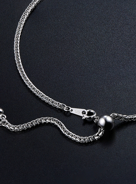 925纯银毛衣链意大利925纯银女