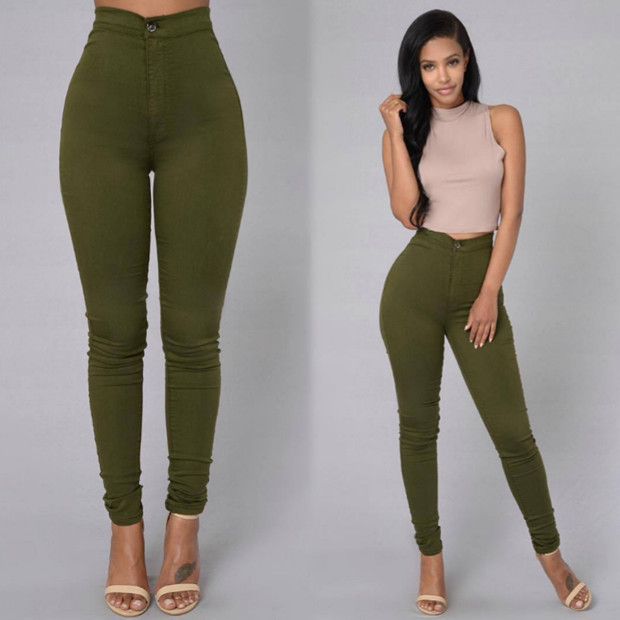 2022Fashion elastic jeans women leggings ladies jeans pants - 图3