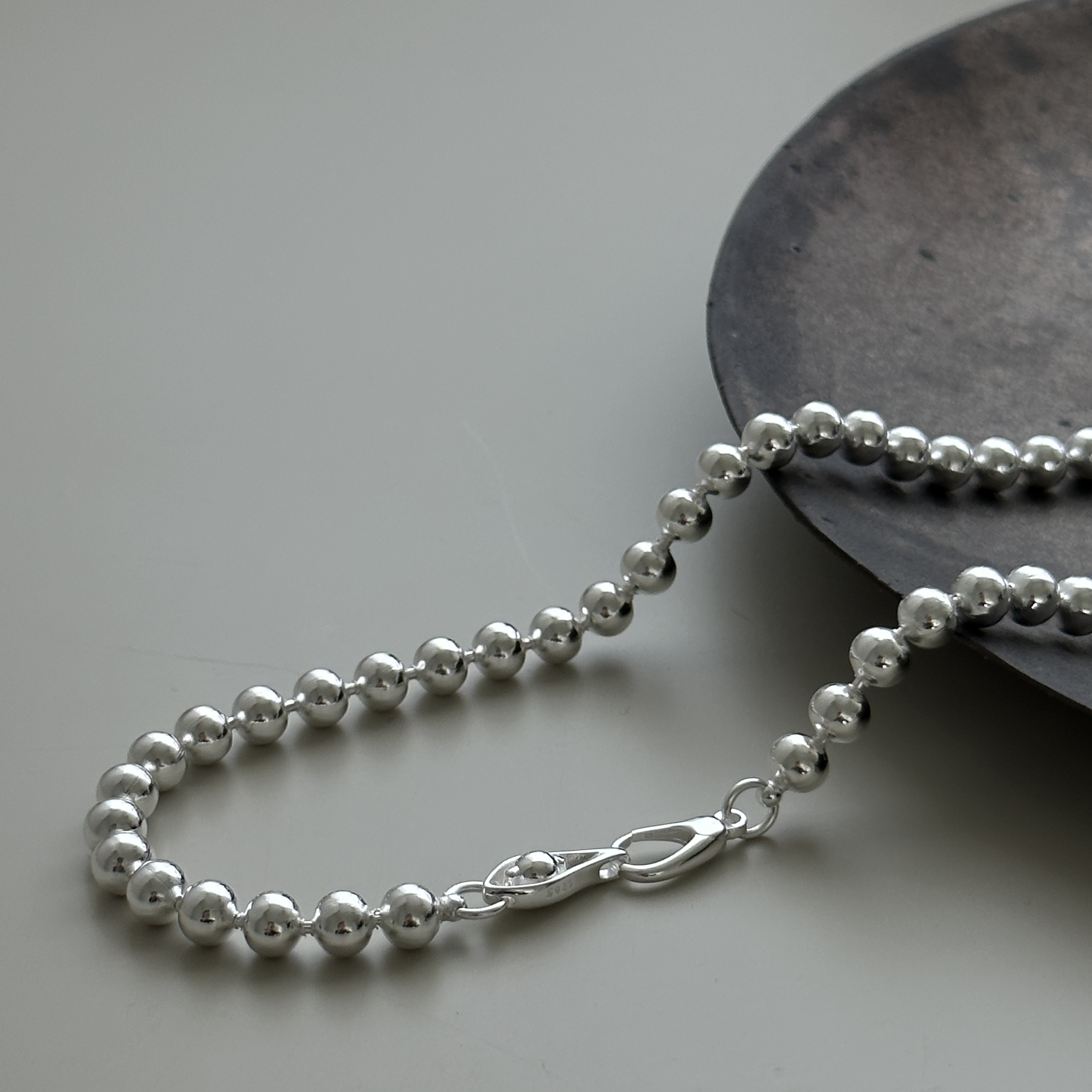 ACHOO/ Coldframe 小众银珠纯银项链 EVERYDAY SILVER NECKLACE - 图3