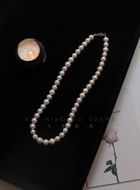 飞鸟屿城珍珠项链女ins博主同款