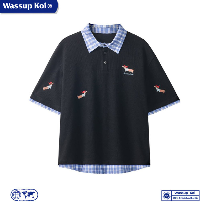 WASSUP KOI腊肠狗刺绣美式运动短裤男夏季宽松运动休闲五分沙滩裤,淘宝优惠券,粉丝福利购,淘宝优惠卷