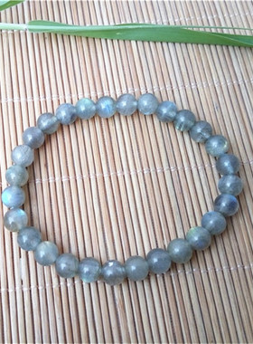灰色蓝月光石手链恋人爱情桃花