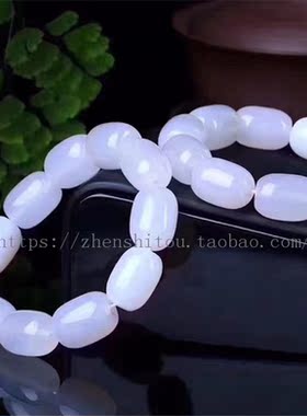 原矿大颗粒天然白玛瑙男女手链串