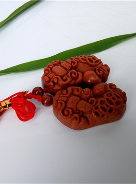 天然金沙石貔貅吊坠情侣款