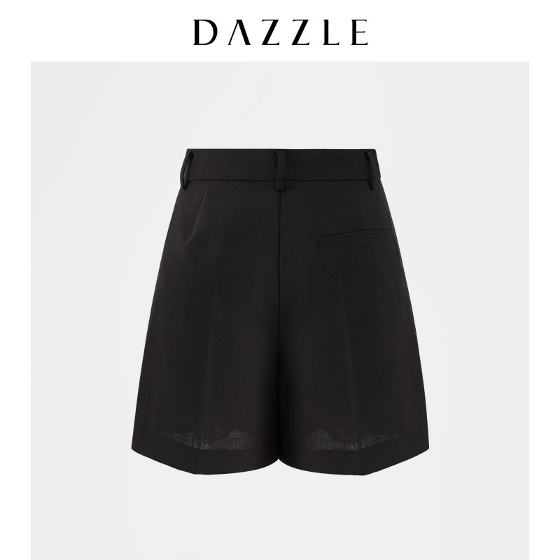 dazzle地素2021新款黑色jk百褶裤子 dazzle休闲裤