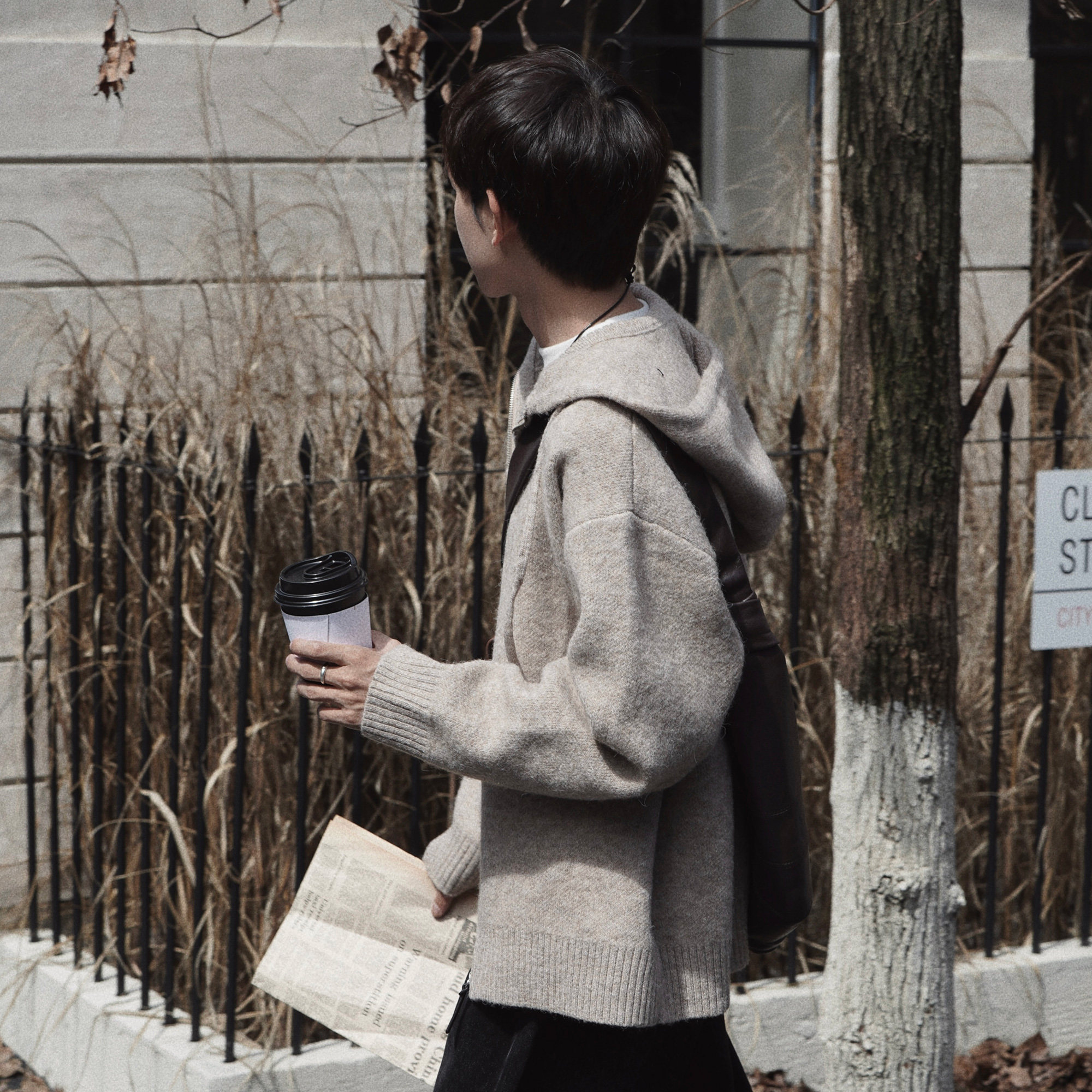 Eli【霍夫加德】秋冬羊毛混纺宽松针织拉链连帽开衫慵懒毛衣外套,淘宝优惠券,粉丝福利购,淘宝优惠卷