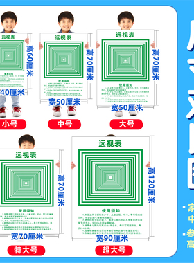 缓解视力疲劳挂图保护防水墙贴画
