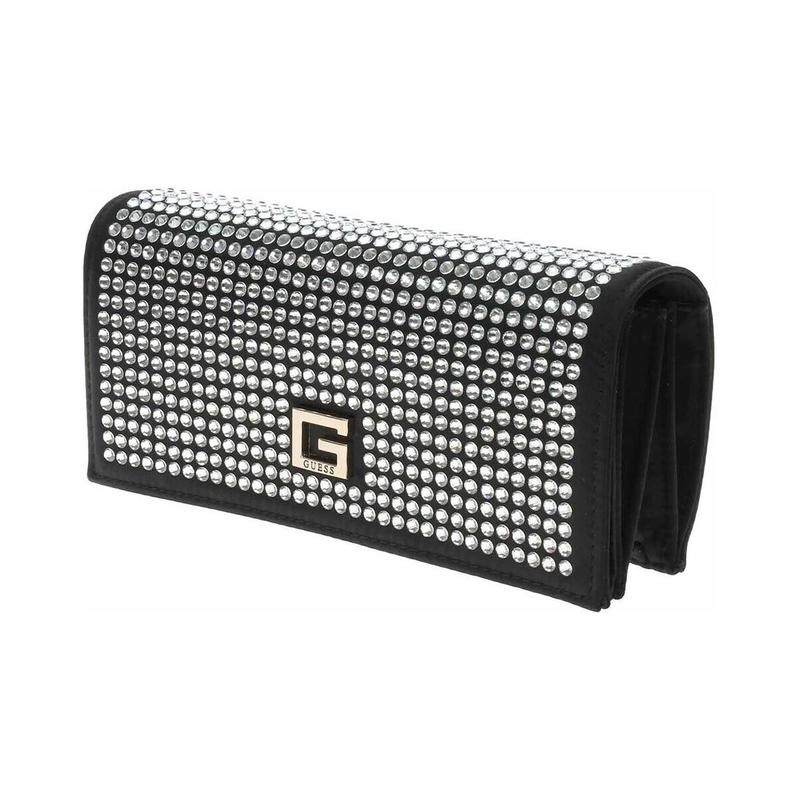 代购GUESS女士手拿包便携装饰性强轻便容量适中银色镶钻人造纤维,淘宝优惠券,粉丝福利购,淘宝优惠卷