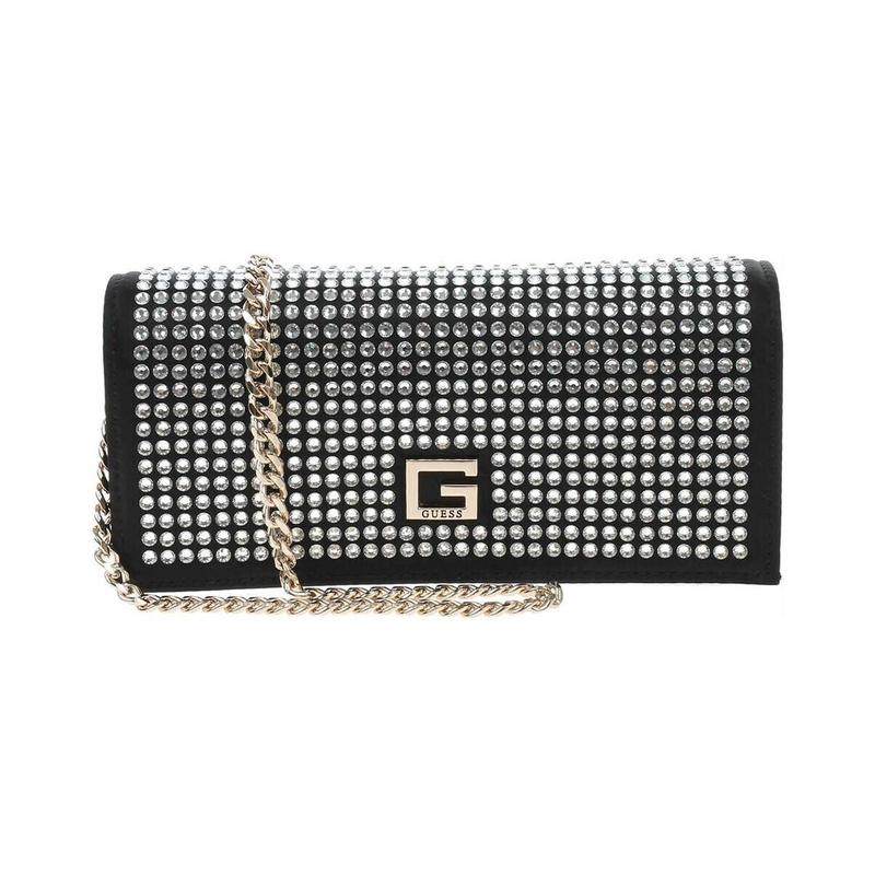 代购GUESS女士手拿包便携装饰性强轻便容量适中银色镶钻人造纤维,淘宝优惠券,粉丝福利购,淘宝优惠卷