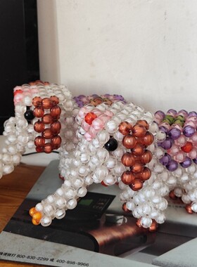 【手工串珠成品】马戏团大象摆件 万象更新,大吉大利卧室房间