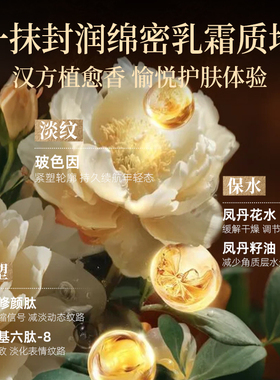 【重磅新品】迷奇焕颜凤丹玻色因抗皱精华霜淡纹紧致霜舒缓保湿霜