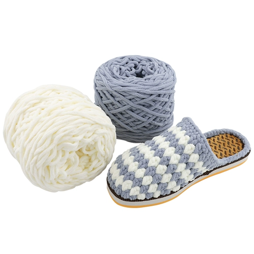 Клубок пряжи ручной работы, туфли, тапочки подходит для мужчин и женщин, плетеный шарф, «сделай сам»