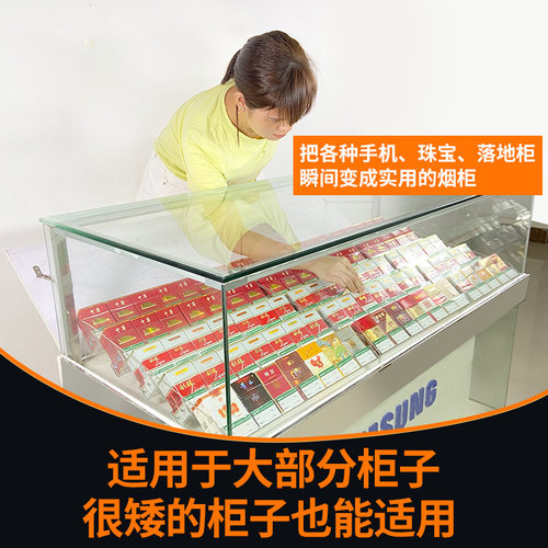 超市售卖摆放烟盒香烟架子展示架小卖部便利店倾斜面坡式柜台配件 - 图1