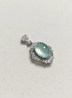 天青冻爱丽丝吊坠925银镶嵌复古