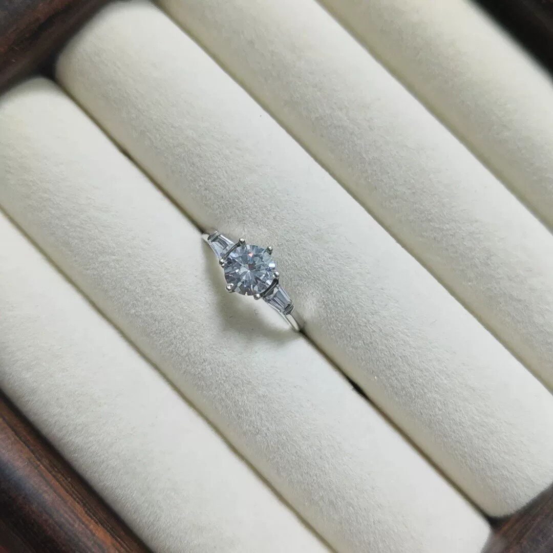 High carbon diamond 925 silver ring closed size 12