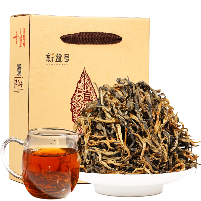 新益号茶叶旗舰店2022新茶新益号云南凤庆古树滇红茶一叶金芽500g茶叶浓香型口粮茶3