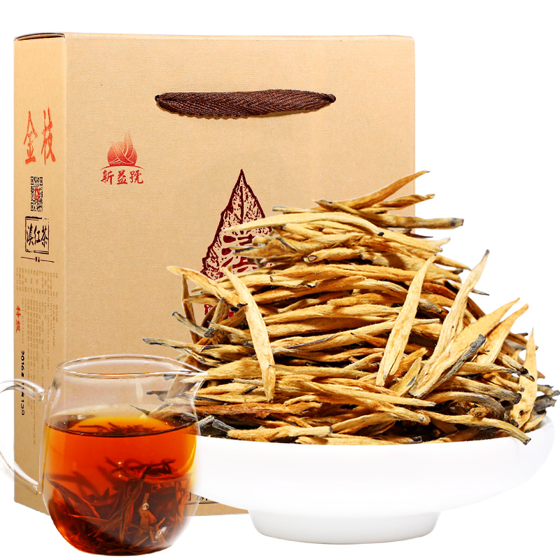 新益号茶叶旗舰店新益号春茶新茶云南滇红茶特级金芽尖金枝玉叶500g 红茶 茶叶3