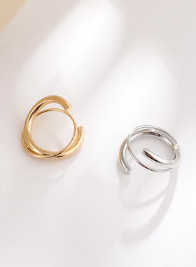 日系女合金电镀简约戒指