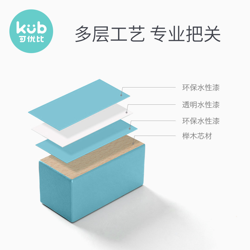 可优比1-2岁3-6周岁婴儿木头积木 可优比建构/拼插积木