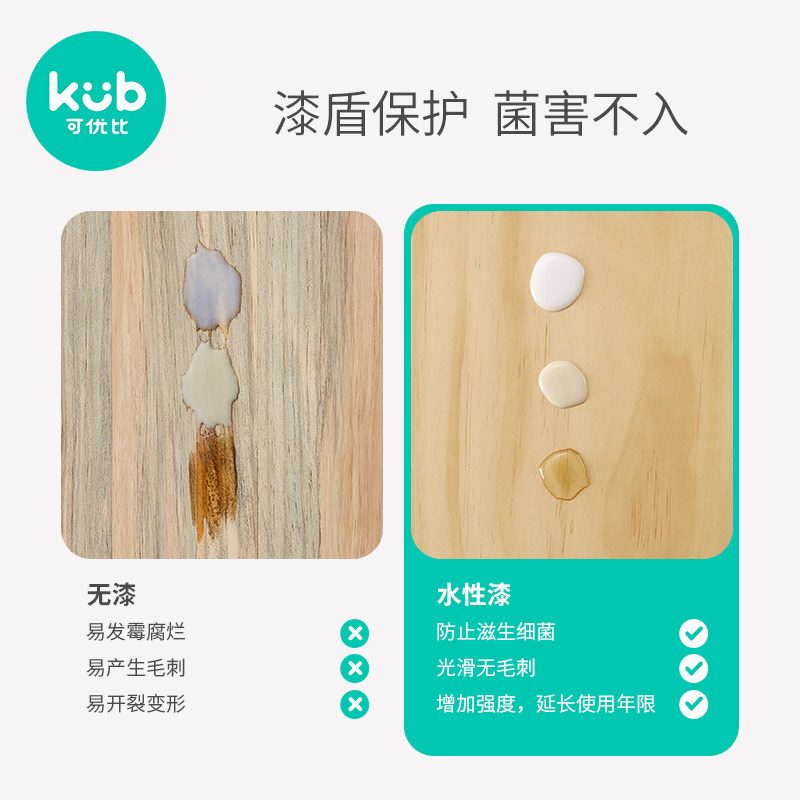 kub可优比实木婴儿床新生拼接大床 可优比婴儿床