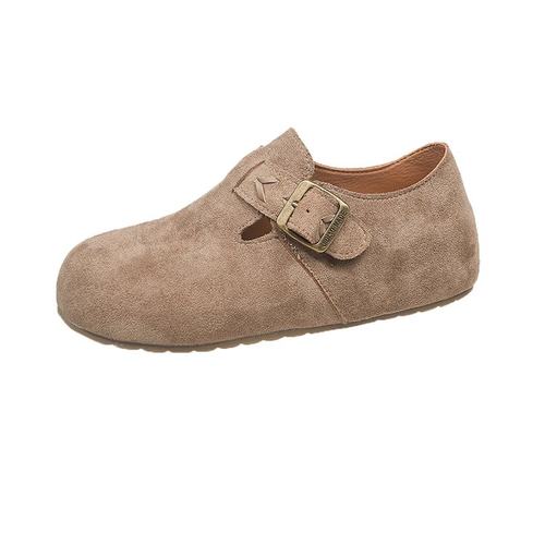 厚底增高全包勃肯鞋女2025春秋季新款一脚蹬女鞋子博肯单鞋豆豆鞋 - 图3