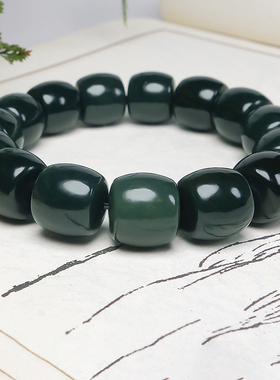 新疆和田玉手串油润老型珠