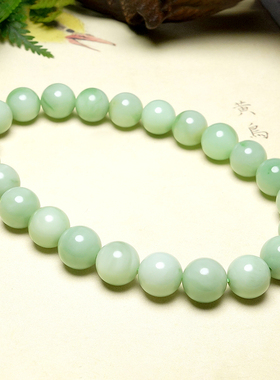 和田玉碧玉油润圆珠手串女款