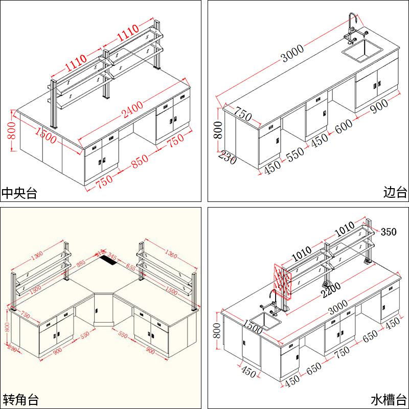 赛福斯全钢实验台钢木化验台耐腐蚀操作台实验室物理化学室台定制 - 图0