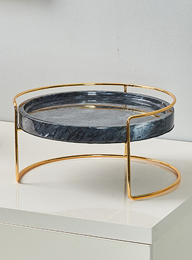 大理石化妆品收纳展示柜浴室托盘