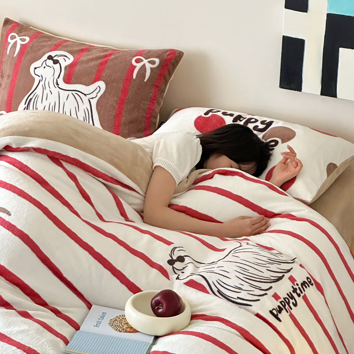 2025新款大版数码印花个性牛奶绒四件套珊瑚绒被套床单三件套加绒,淘宝优惠券,粉丝福利购,淘宝优惠卷