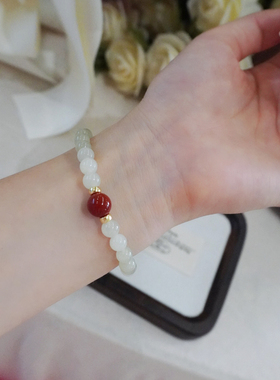 鹿与花园原创和田玉手链女礼品