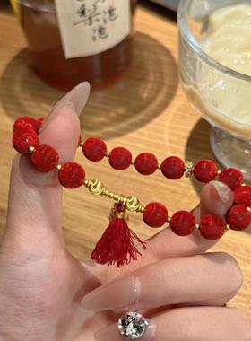 朱砂葫芦手串本命年红灯笼珠