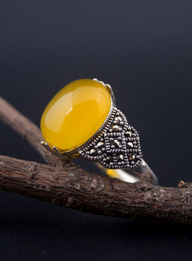 纯银复古饰品大气活口戒指