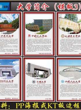 大学励志风名校教室布置墙贴挂图