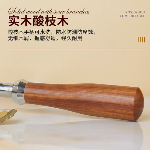 WPM惠家KD510/410/310/320/270咖啡机双嘴把手通用实木无底手柄 - 图2