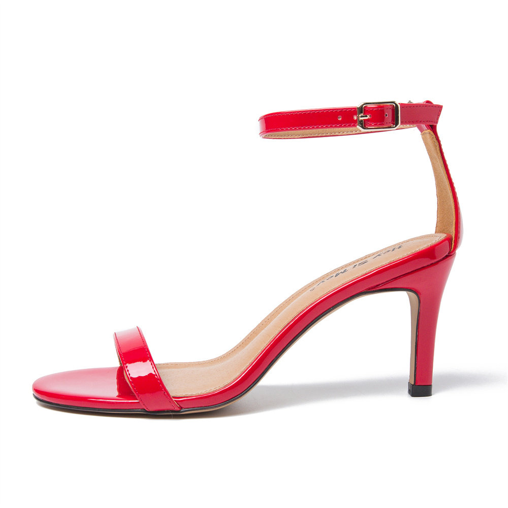 13cm一字带细跟腕带 7cmCD变装伪娘大码高跟女凉鞋454647码亮黑色,淘宝优惠券,粉丝福利购,淘宝优惠卷