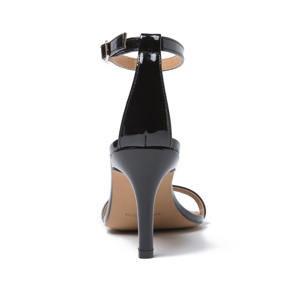 13cm一字带细跟腕带 7cmCD变装伪娘大码高跟女凉鞋454647码亮黑色,淘宝优惠券,粉丝福利购,淘宝优惠卷