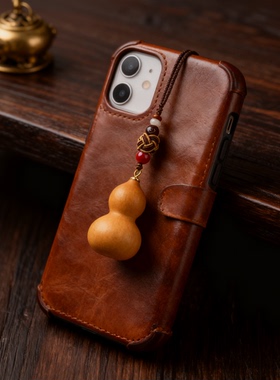 天然小葫芦挂件手机链福禄平安文玩手把件U盘防丢吊坠包包钥匙扣