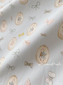 Peter Rabbit retro bunny ຮູບແບບກາຕູນພິມ fabric ຝ້າຍ