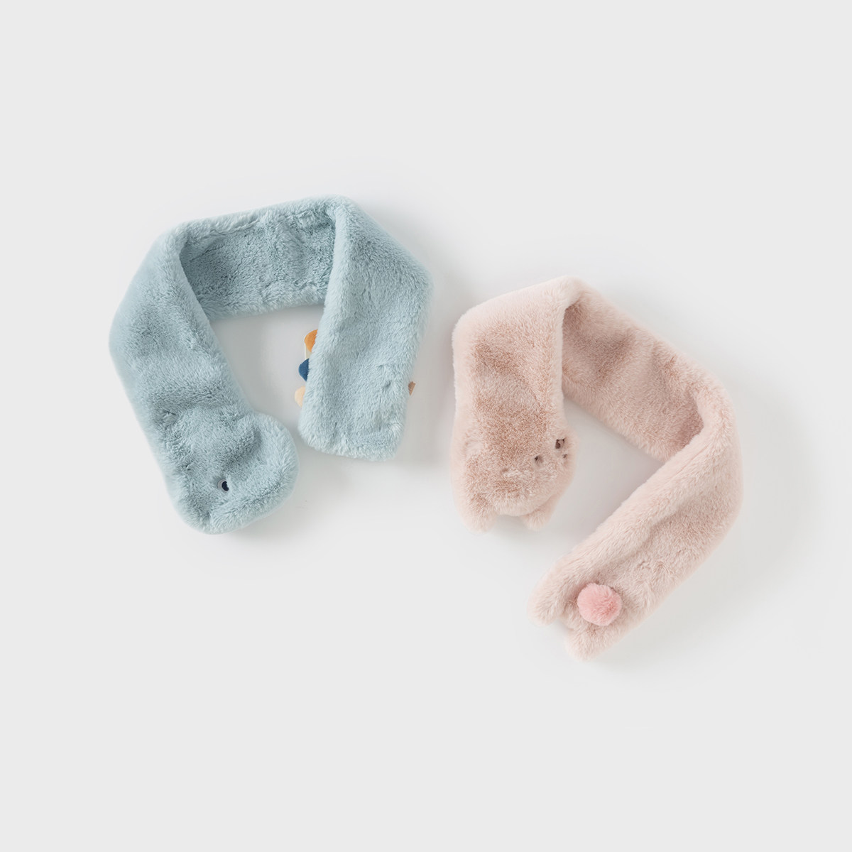 戴维贝拉儿童围巾冬保暖新款女童围巾宝宝毛绒保暖围巾仿兔毛围脖,淘宝优惠券,粉丝福利购,淘宝优惠卷