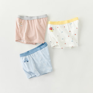 【三条装】戴维贝拉儿童内裤男童短裤宝宝平角裤男宝内裤不夹pp