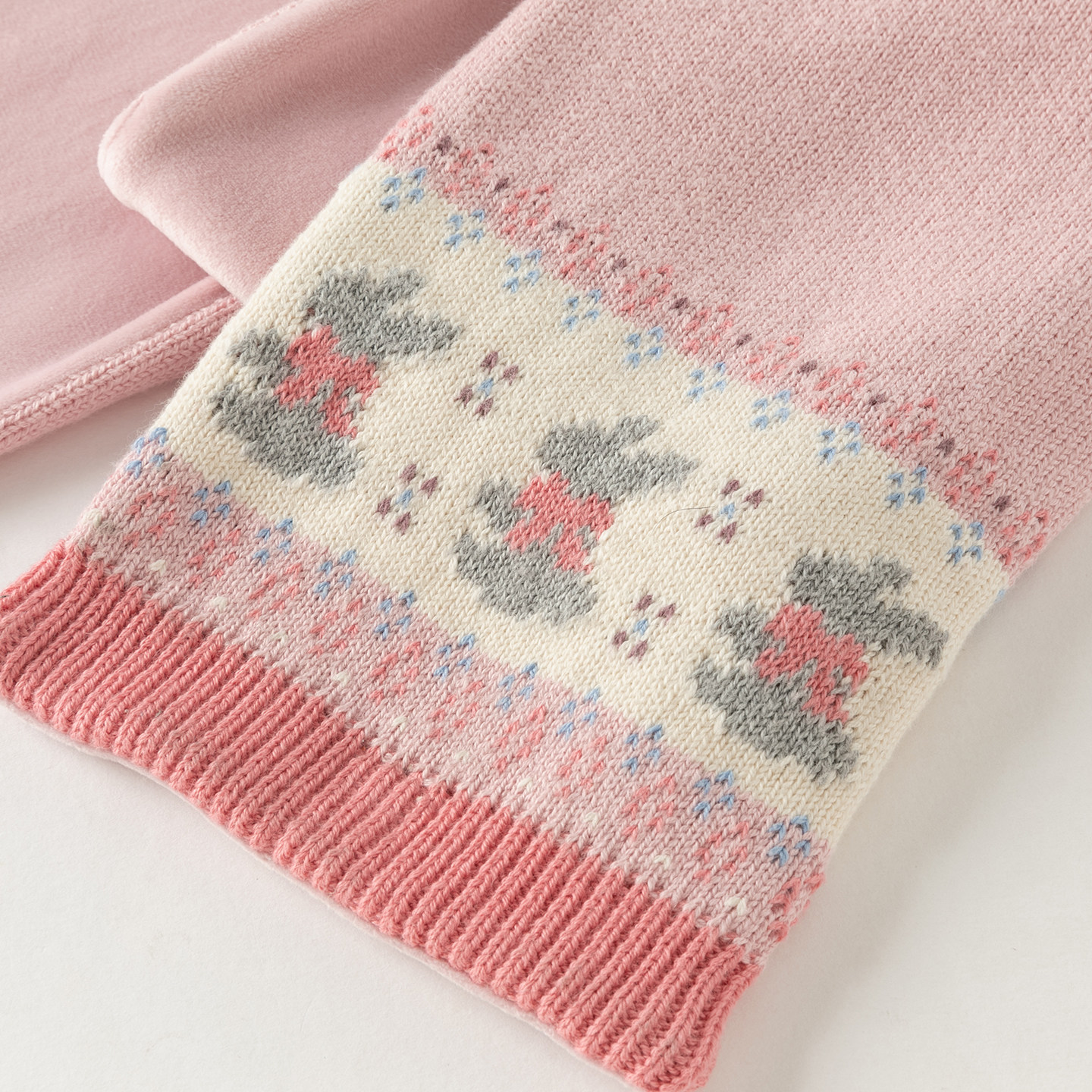 戴维贝拉儿童毛线围巾2025冬季新款女童洋气羊毛针织保暖长围脖